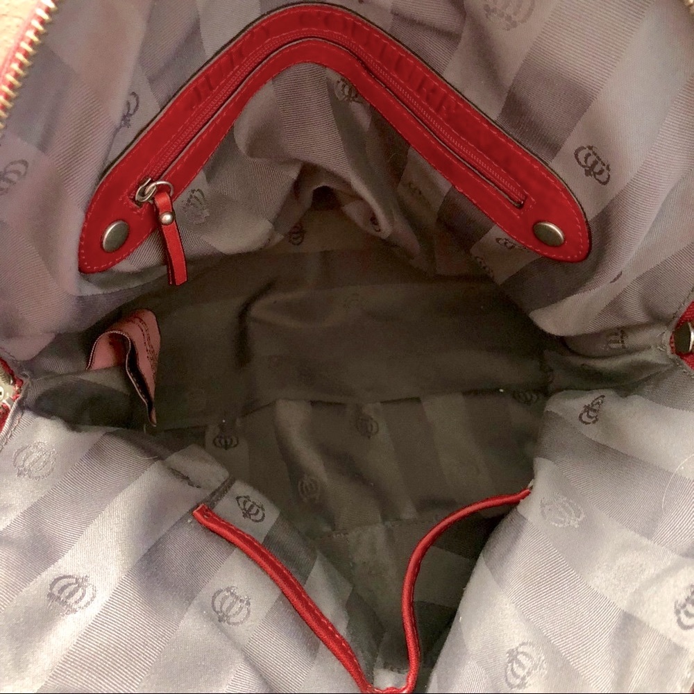 AUTHENTIC Large Juicy Couture Rare Red Leather Purse - Picture 8 of 10